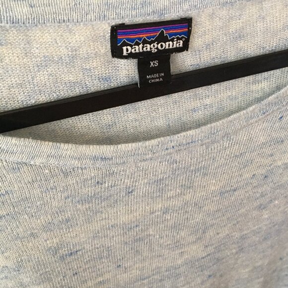 Patagonia Lightweight Sleeveless Linen Light Blue Knit Loose Fitting Top X-Small - Picture 4 of 9